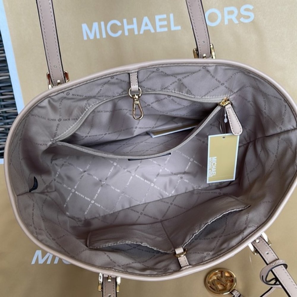 Michael Kors Jet Set Travel Medium Carryall Tote Buff Multi - Picture 10 of 16